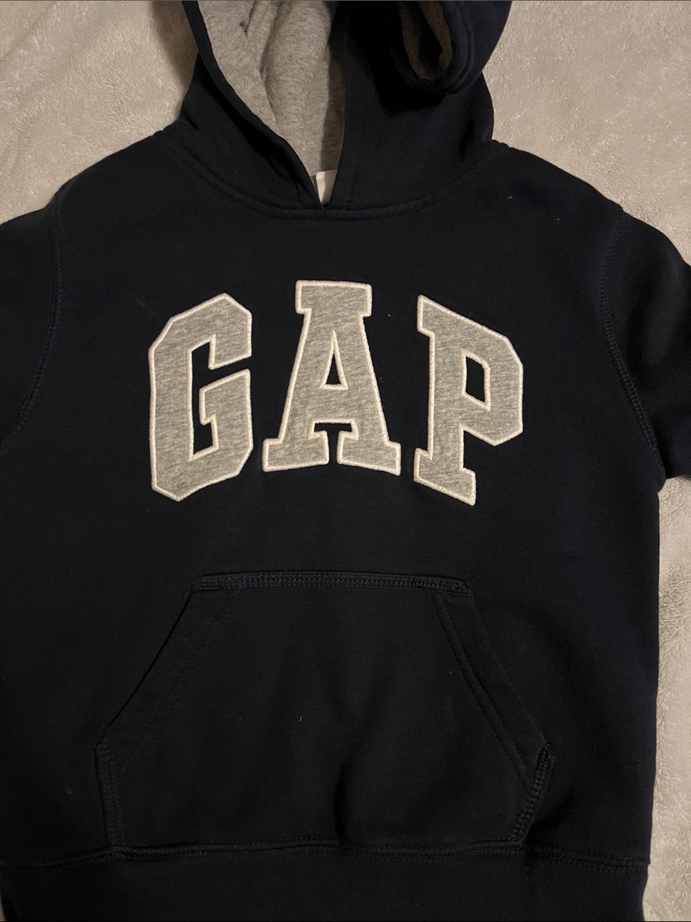 GAP Navy Hoodie with Light Gray Logo